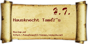 Hausknecht Tamás névjegykártya